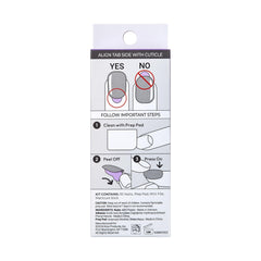 Kit Moonlit imPRESS completo con lima, toallita y palito para preparación de uñas.