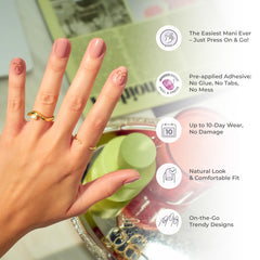 Kit completo imPRESS sin pegamento: uñas, toallita preparatoria y lima mini
