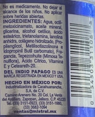 Indio Papago Tepezcohuite envase blanco facilita la aplicación diaria