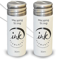 Ink Permanent hilo de mapeo para cejas blanco con marcas visibles para delinear con precisión.