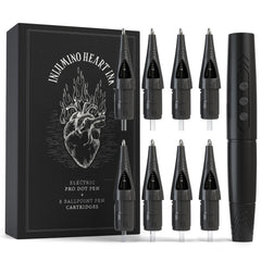 Inlumino Heart Ink pluma de práctica para tatuajes, ideal para practicar dotwork en papel