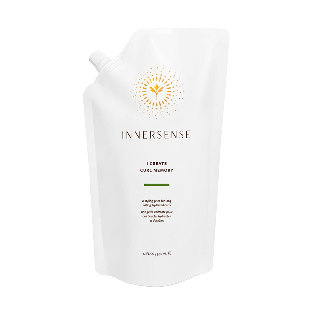INNERSENSE gel memoria rizo en bolsa de recarga para rizos definidos.