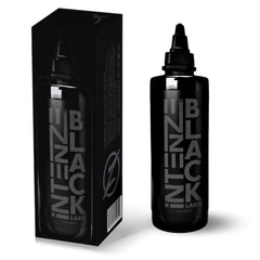Intenze Black Label tinta en botella de 8 oz para uso profesional.