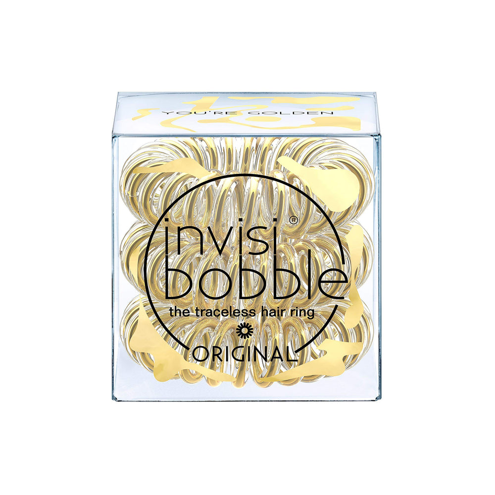 invisibobble Original Edición Tiempo para Brillar, espiral sin nudos para peinados fáciles.