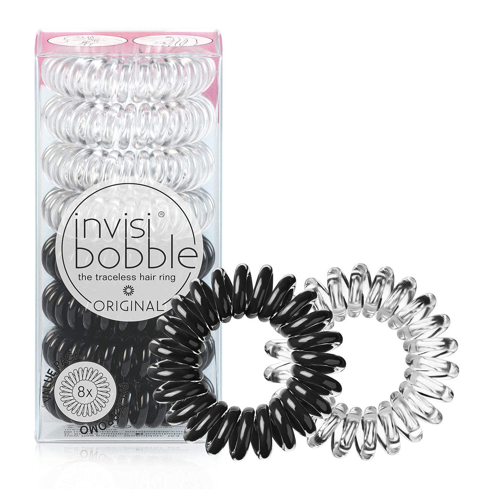 invisibobble Original espiral transparente cristal: diseño sin marcas para peinados cómodos y duraderos