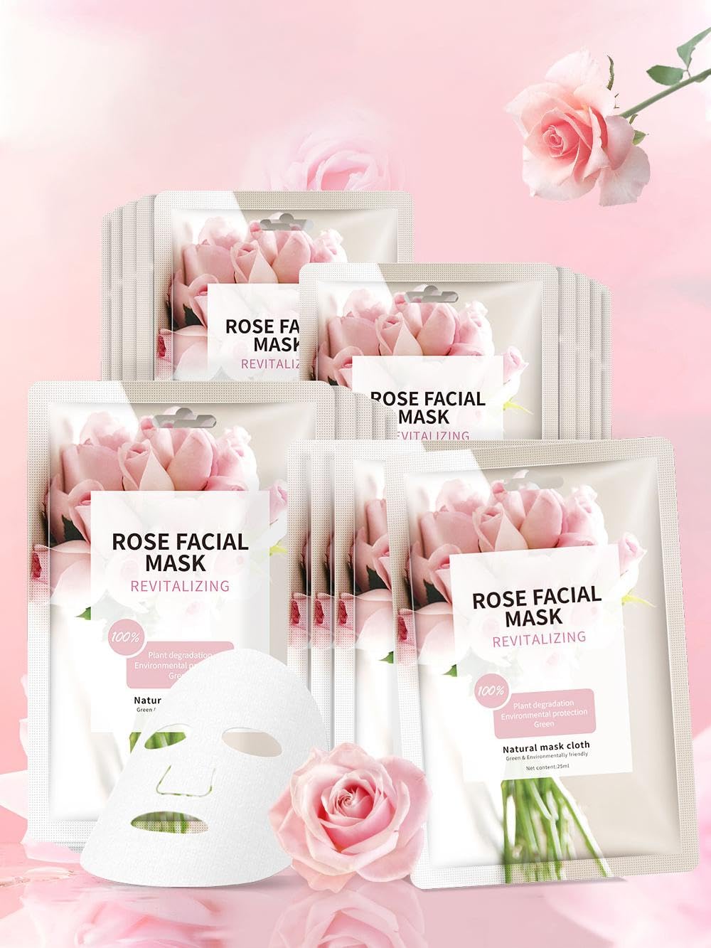 irev mascarilla facial rosas rosa: hidratación suave para piel radiante.