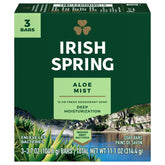 Jabón Irish Spring Aloe en empaque, ideal para la ducha diaria.