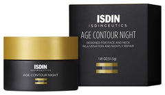 ISDIN Contorno de Edad Crema Nocturna, bote, favorece una piel suave durante la noche.