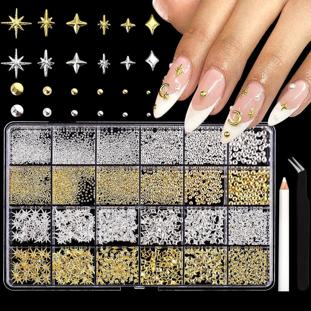 Itpoyol estrella dorada para uñas, brillo duradero y acabado premium
