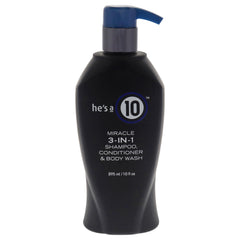 its-a-10 He Is A Miracle 3-En-1 champú: limpieza suave para cabello y cuero cabelludo.