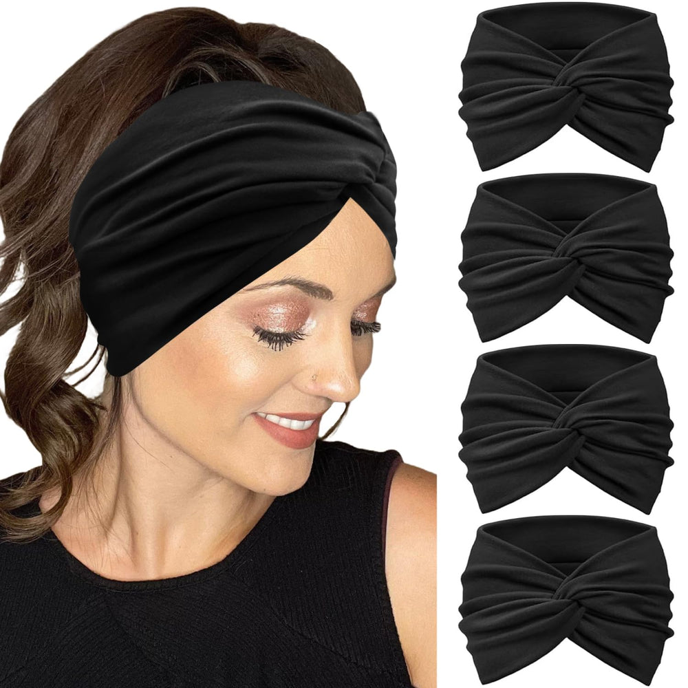 IVARYSS banda para cabello ancha 7 pulgadas negra, antideslizante y cómodo para uso diario
