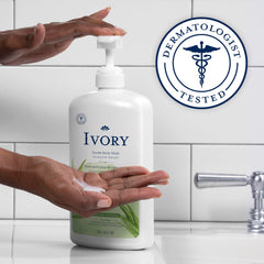 Ivory gel de ducha suave, dispensador, facilita dosis diaria sin irritar la piel.
