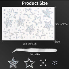 Jacnkb gemas corazón autoadhesivas para maquillaje y decoraciones brillantes
