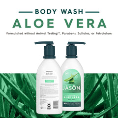 Textura cremosa del gel de ducha de Aloe Vera para piel sensible