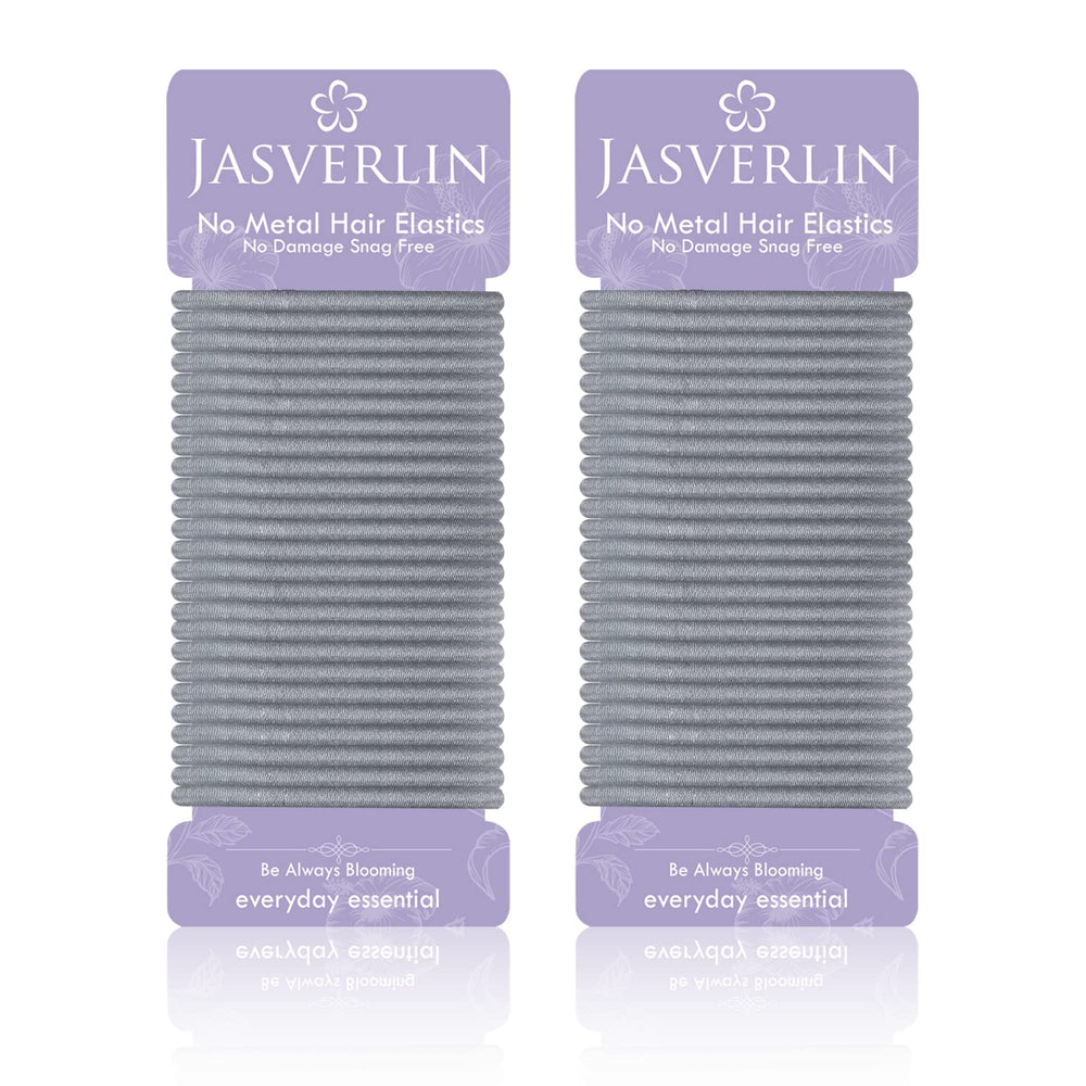 Elásticos JASVERLIN para pelo gris, paquete de 50, para uso diario sin resbalamiento.