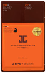 JAYJUN Real Water Mascarilla Negra Iluminadora, hidratación profunda para piel suave.