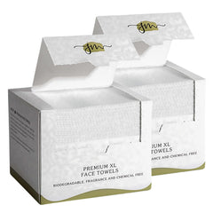 JenMom toallas faciales desechables, 100 unidades, limpieza suave y sin residuos para piel sensible.