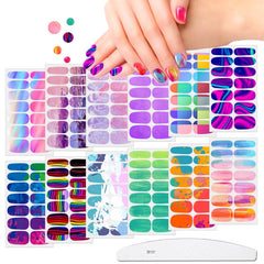 Jerclity parches aurora gradient para uñas, acabado moderno
