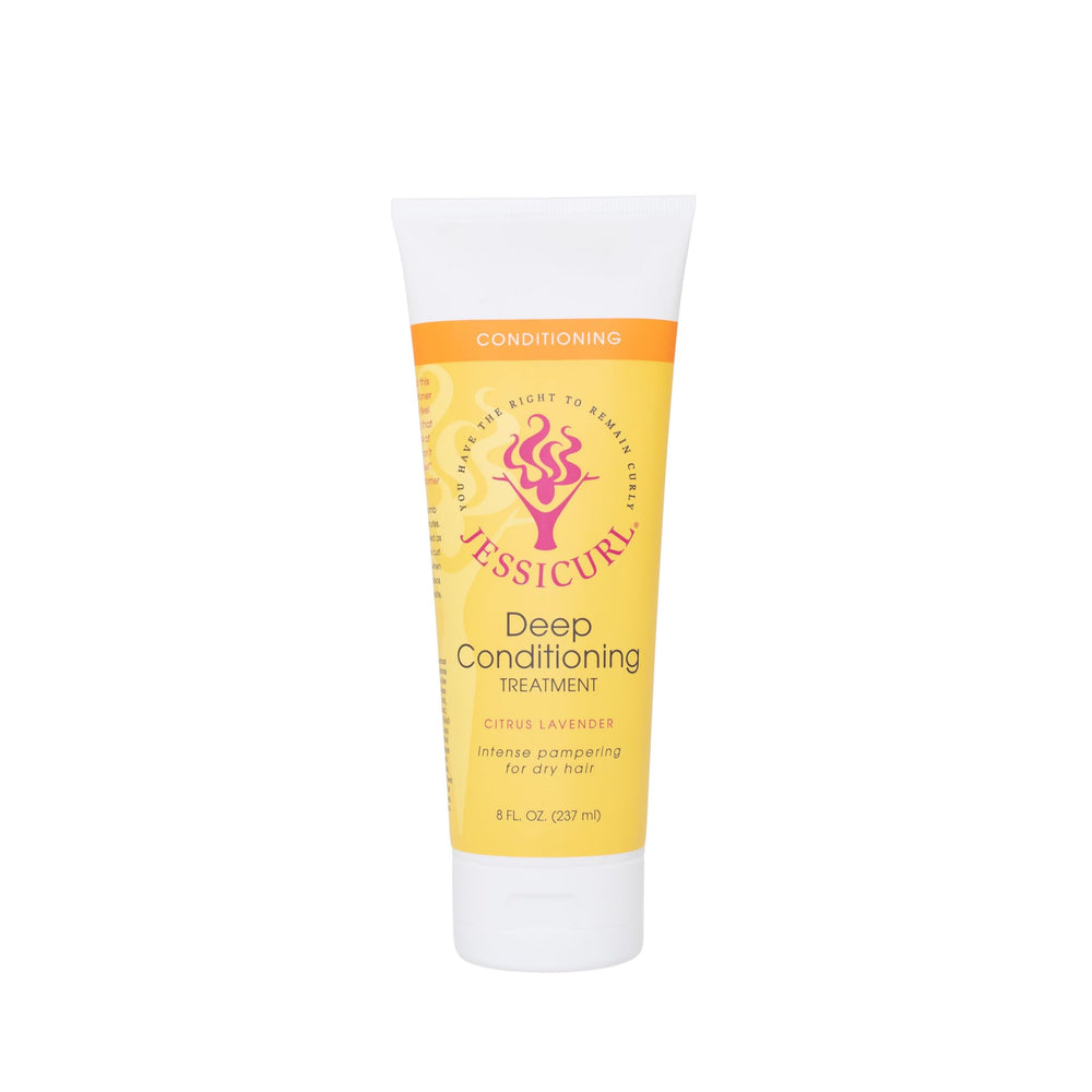 Jessicurl Tratamiento profundo Citrus Lavender, frasco visible, hidrata cabello seco y dañado.