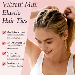 Bandas elásticas transparentes JIRIS para cabello, ideal para peinados suaves.