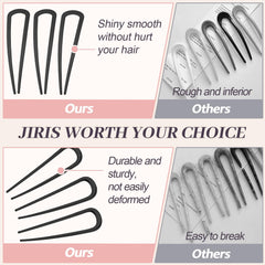 JIRIS pin francés U, acabado lustroso para peinados elegantes.