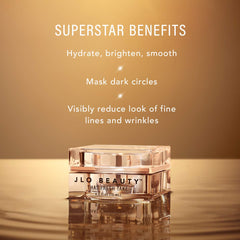 Textura ligera de JLO BEAUTY crema contorno ojos refresca sin grasa