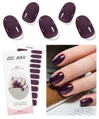 Pegatinas gel JMEOWIO en tono vino rojo morado, color duradero para uso diario.