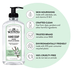 Etiqueta Vainilla Menta de J.R. Watkins para experiencia perfumada.