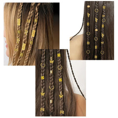 JUCCPUL: aro para trenzas dorado, decoracion elegante y flexible.