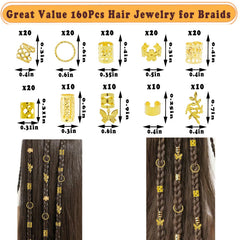 JUCCPUL: colgante dorado forma flor para trenzas elegantes.
