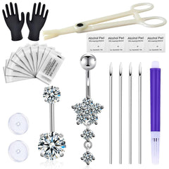 Judero kit piercing ombligo 16 piezas para uso personal seguro y cómodo