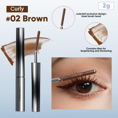 JUDYDOLL Mascara con fibras para alargar visualmente las pestañas.