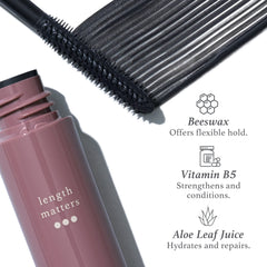 Julep Mascara Sin Grumos Pestañas con acabado negro intenso.
