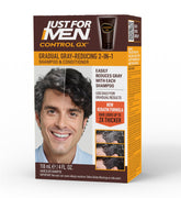 Just For Men Control GX, botella frontal, reduce canas de forma gradual para un look natural.
