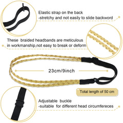 Diadema elástica triple trenzada Jutom, detalle cómodo