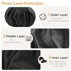 Kakuruma gorro con forro de microfibra absorbente para secado eficiente.