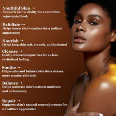 Kalani Glow Barra negra africana en ducha para rostro y cuerpo.