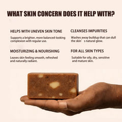 Kalani Glow Jabon Negro Africano con manteca de karité para nutrición.