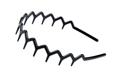 KALIYOTO peine de banda negro con diente tiburón, ideal para peinados diarios.