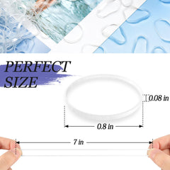 Elásticos kanprincess de 30mm x 2mm claros, perfectos para sujetar peinados con comodidad.