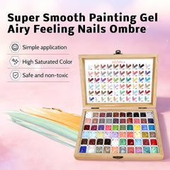 Karroy arte uñas gel pat paleta 60 colores para diseños variados.