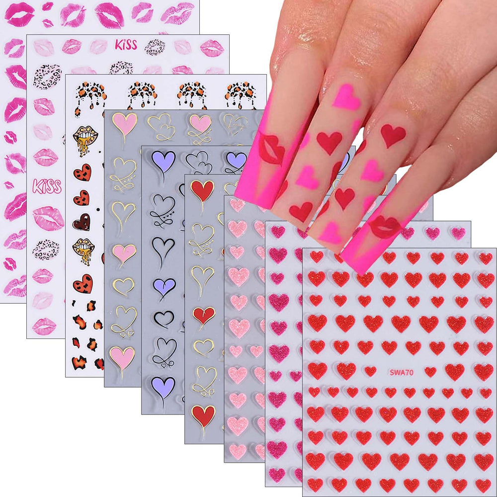 KASOICRA corazones 3D: pegatinas para uñas que aportan estilo al look