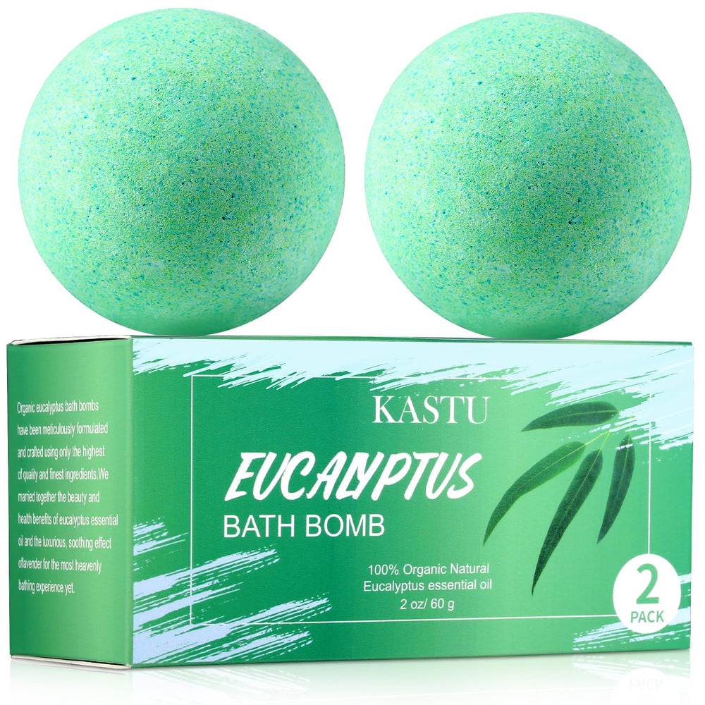 KASTU bomba de baño con sal de eucalipto para aroma fresco y piel hidratada