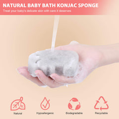 KECUCO Konjac bebé oso: textura suave que cuida la piel del bebé.