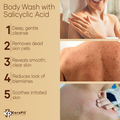 KERAPIL exfoliante corporal textura suave: piel más lisa tras cada lavado.
