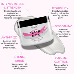 Kerazon Professional mascarilla térmica para aplicación segura en todos los tipos de cabello.