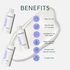 Mascarilla de Kerazon Buriti reposo 5 minutos para hidratación intensiva.