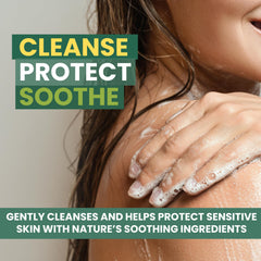 KESMEDIK Tea Tree Body Wash rich lather close-up for gentle cleansing.