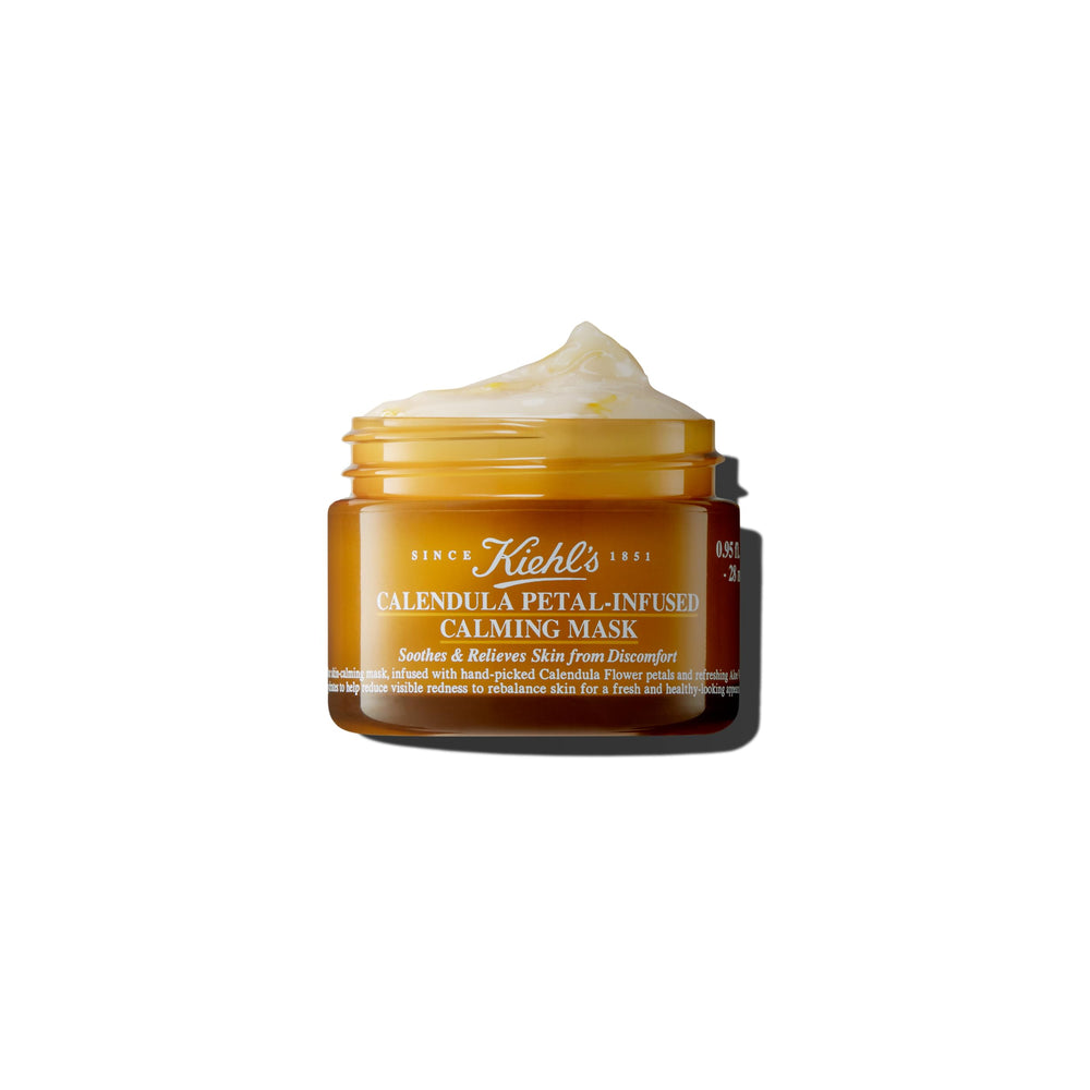 Kiehl's mascarilla calmante con pétalos de caléndula, textura gel suave para hidratación y frescura