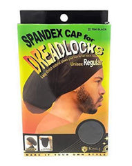 King.J gorra regular para rastas negra, protege el peinado y reduce fricción durante el día.